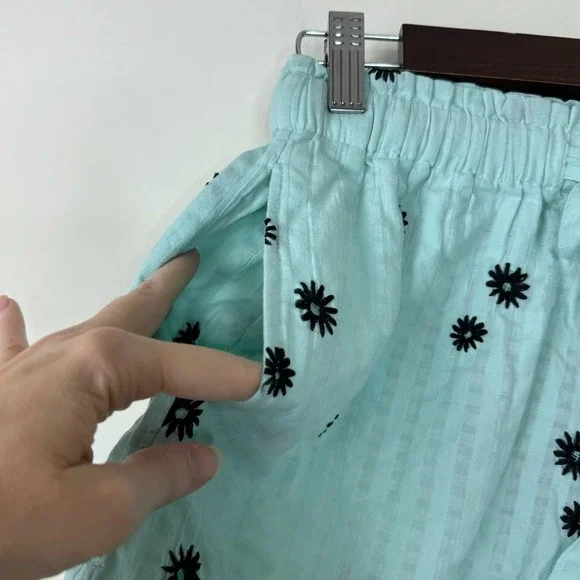 Tanya Taylor Blue Flora Shorts NWT Size XS